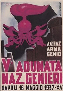 # Militari: ASSOCIAZIONE NAZ. ARMA DEL GENIO -V ADUNATA NAZ. GENIERI Napoli 1937 - Bild 1 von 1