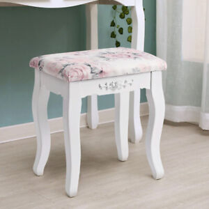 Baroque Dressing Table Stool Makeup Chair Soft Padded Cushion Seat Vanity Chair