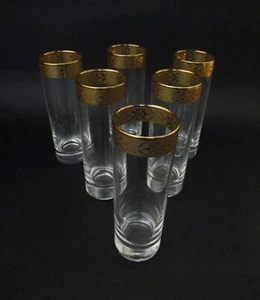 ✅ SPLENDIDI SEI BICCHIERI CON BORDO IN ORO ZECCHINO GLASS ANTIQUE - 137 - Imagen 1 de 8