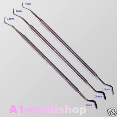 Kugelstopfer/Separier-Spatel n. Heidemann 3 teiligs Set