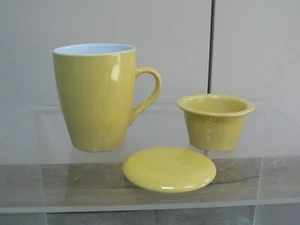 Maxwell&Williams Infusions Mug Lid Tea Strainer 3pcs 300ml BNIB Yellow - Picture 1 of 4
