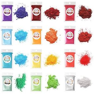 12 Colors Mica Powder Pigments Soap Dye for Soap Coloring - Soap Making Color.