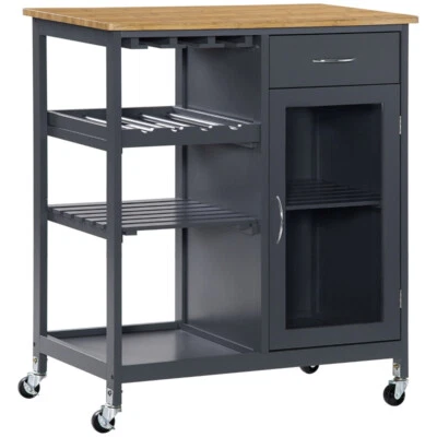 Kitchen Sideboard Storage Cabinet Coffee Bar Cabinet Grey - Image 1 of 4