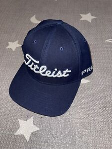 Titleist FJ Pro V1 Tour Wool Fitted Golf Hat Cap 7 3/8 Navy Blue