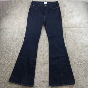 Hudson Jeans Womens 28 Dark Blue Indigo Rinse Heidi High Rise Flare Bell Bottoms - Picture 1 of 12