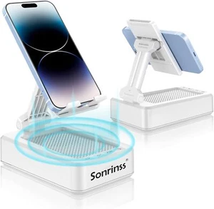 Cell Phone Stand with Wireless Bluetooth Speaker, Adjustable HD Surround Sound - Photo 1 sur 4