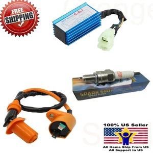 Racing Cdi + Ignition Coil Plug HONDA ATC XR CRF TRX 50cc 70cc 125cc 250cc 300cc - Picture 1 of 1