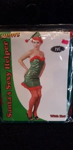 Sexy Women's Elf Costume - Red/Green PVC, Size 10-12 Christmas Grotto - Picture 1 of 1