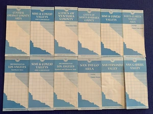 Lot of 12 Vintage AAA Southern California Road Maps 1990s - Picture 1 of 2