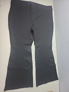 NWT - Slim Factor by Investments Pants Womens 3XL Black Flare Pull On Control - Picture 1 of 7