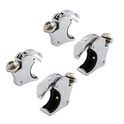Abrazaderas de parabrisas de horquilla delantera cromadas 39 mm 4 piezas aptas para Harley Sportster XL 1200 Foto 1 de 4