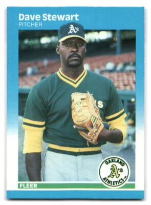 Dave Stewart 1987 Fleer Baseball #406 Oakland Athletics - Image 1 of 2