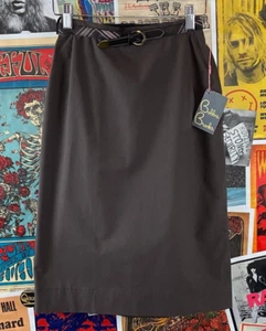 Vintage 1960s Junior Girls Bobbie Brown Mod Belted Pencil Skirt, 22" Waist Skirt - Picture 1 of 6