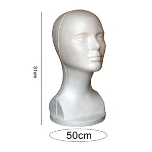 Mannequin Head Foam Female Manikin Head Model Wig Hair Hat Jewelry Display Stand - Picture 1 of 9