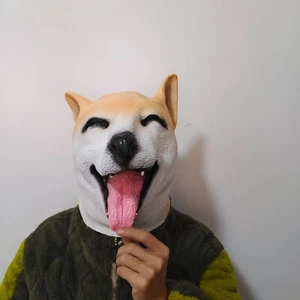 Funny Meme Akita dog doge Mask Cute Animal Cosplay Costume Props For Adult Kids - Picture 1 of 6