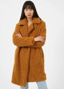 French Connection Fur Coat Womens XL 16 Callie Iren Borg Faux Jacket - Picture 1 of 4