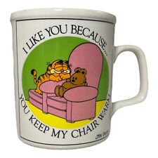 Jim Davis Garfield Coffee Mug I Like You Because You Keep My Chair Warm 1978