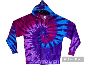 Sudadera con capucha con cremallera púrpura y azul con cremallera en espiral para adultos Grateful Dead - Imagen 1 de 3