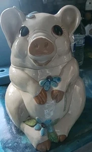 Vintage Keramik Schwein Keksdose - Bild 1 von 7