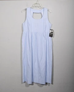 Nuevo con etiquetas Vestido Lennie for Nina Leonard Azul Rayas Ajuste y Acampanado Midi Costero Talla 12 - Imagen 1 de 3