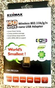Edimax N150 EW-7811UN Wi-fi Nano USB Adapter - Picture 1 of 7