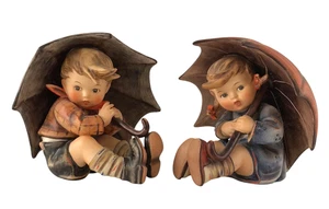 Goebel Hummel Figurines 5” Umbrella Boy Girl TMK-6 152/0 B 152/0 Vintage - Picture 1 of 11