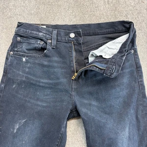 Levis 502 Jeans Mens 31x30 Blue Dark Wash Straight Leg Button Fly Modern - Picture 1 of 14