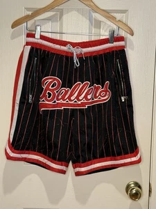 Lonzo Ball Ballers Basketball Shorts Mens Size Large Black & Red Zipped Pockets - Picture 1 of 16