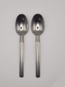 Lot of 9 Pfaltzgraff Stainless Flatware "Crossroads" Teaspoons 6 1/8" - Imagen 1 de 6