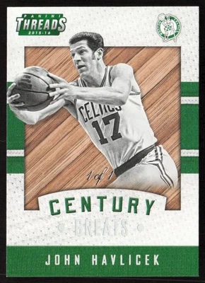 2015-16 Panini Threads Century Greats Platinum 1/1 John Havlicek #5 Celtics - Image 1 of 2
