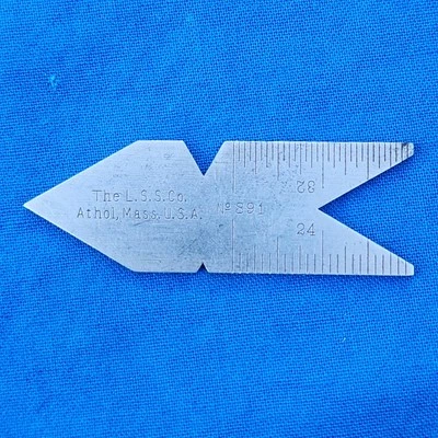 Medidor Central Starrett Nº 391 con Ángulo 60º - Usado Foto 1 de 4