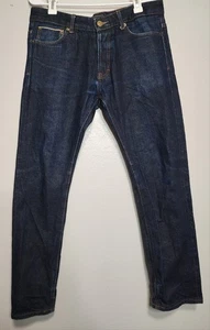 Frank & Oak Selvedge Jeans Mens 32X32 (32x30) Blue Fade Slim Straight - Picture 1 of 12