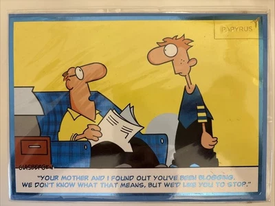 Papyrus Funny Fathers Day Greeting Card Envelope Included 5”x7” - Image 1 of 3