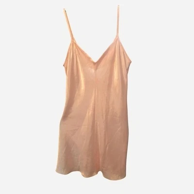 MUJER VINTAGE ROSA SATINADO SLIP TALLA XS Foto 1 de 3