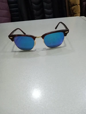 Ray-Ban Rb3016 Clubmaster Montatura Marrone Lenti Blu Tg49 Discrete condiz. C917 - Immagine 1 di 4