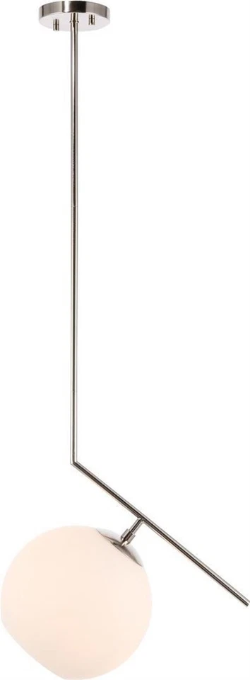 Ryland Chrome Frosted Pendant Light-Adjustable - Image 1 of 1