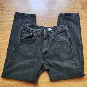 Vintage Levis 550 Jeans Mens Size 32x30 Black Denim Relaxed Fit Tapered Leg USA - Picture 1 of 13