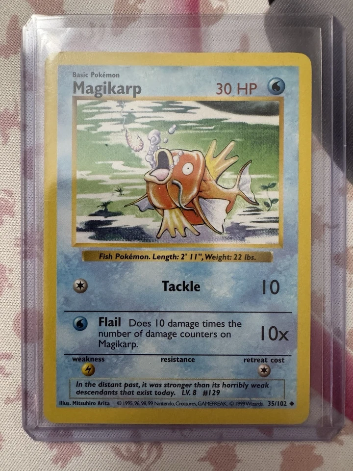 Shadowless MAGIKARP #35/102 RARE Pokemon Card Base Set! *1 Owner* Near Mint!! - Image 1 of 4