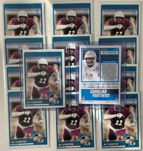 LOT X16 SCORE 2025 NIC SCOURTON #27 CAROLINA PANTHERS 14 BASE ROOKIE CARDS - Bild 1 von 1