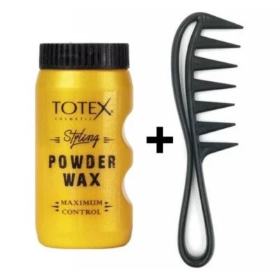 Totex Hair Styling Powder Dust Wax & Volume Mattifying + Hair Styling Comb Set
