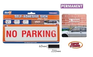 No Parking Adhesive Sign 100% Brand New - Picture 1 of 2