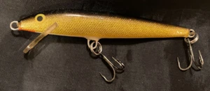 Rapala Floating Minnow Fishing Lure 3.5" Gold and Black Crankbait EUC - Picture 1 of 3