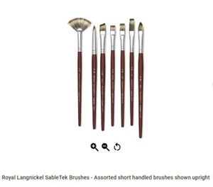 Royal & Langnickel SableTek Artist Paint Brushes for Oil Painting, Short Handle - Picture 1 of 29
