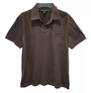 Banana Republic Poloshirt Herren XL braun kurzarm ohne Knopf Pima Baumwolle Golf - Bild 1 von 12