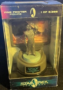 Star Trek Champions Fine Pewter Figures Spock Limited Edition 1 of 9,998 New Box - Picture 1 of 6