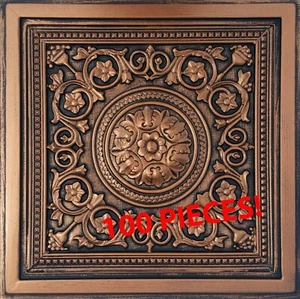 Grid System, Pop In, 24" x 24", 3D PVC Ceiling Tiles MAJESTY Copper/Black 100PCS - Imagen 1 de 4