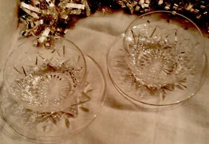 Stuart England Crystal Canterbury Pattern 2 Bowls 2 Plates Four Piece Set - Picture 1 of 12