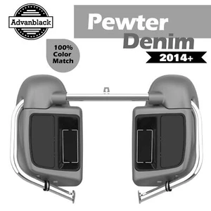 Fits 2014+ Harley Davidson Touring Advanblack PEWTER DENIM Lower Vented Fairing - Picture 1 of 8
