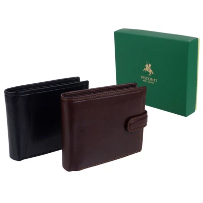 Mens Italian Leather Tabbed Wallet by Visconti; Monza Collection Gift Boxed - Image 1 of 4