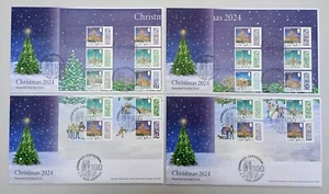 2024 Christmas Commemorative Smiler Sheet 4 FDC Liverpool Cathedral 100 Postmark - Picture 1 of 3